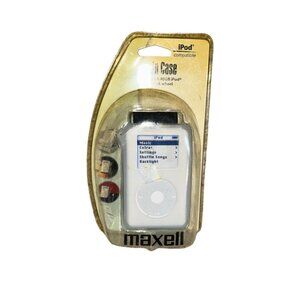 Vintage Apple iPod Classic 5th Generation Clear Jelly Skin Case Maxell New Orig.
